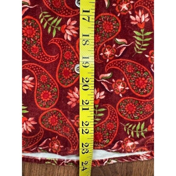 Territory Ahead Long Sleeve Cotton Velvet Floral‎ Blouse Button Shirt Womens SML - Picture 8 of 9